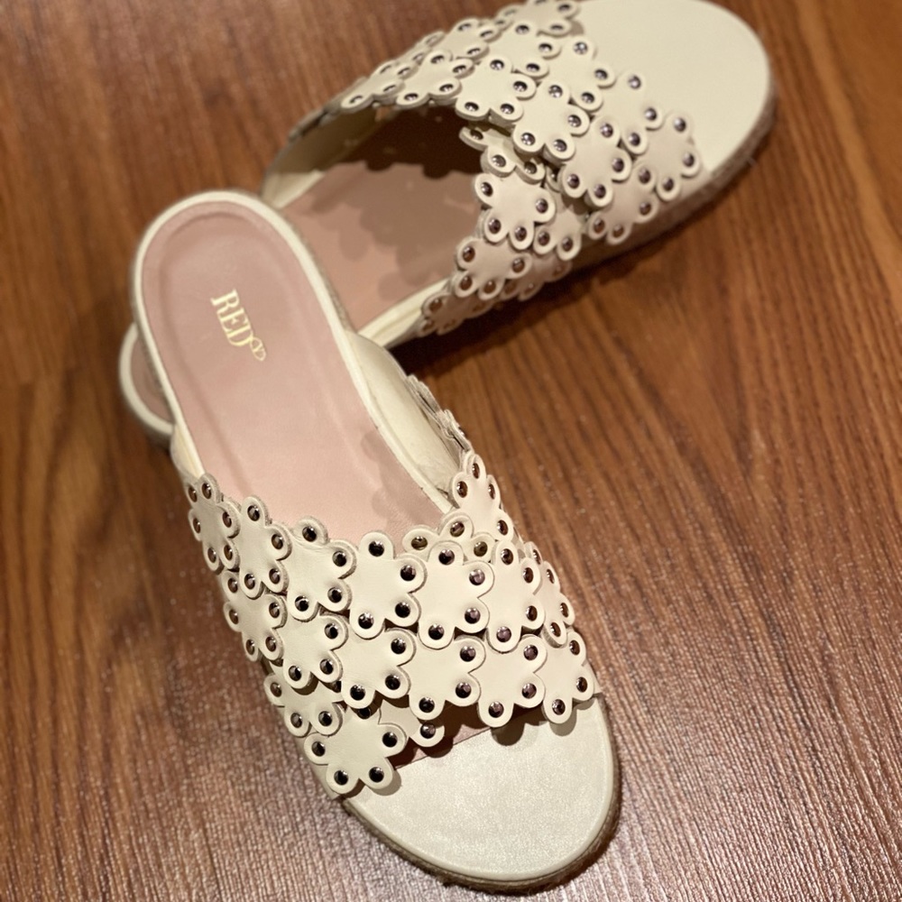 RED VALENTINO ivory espadrilles 8 new